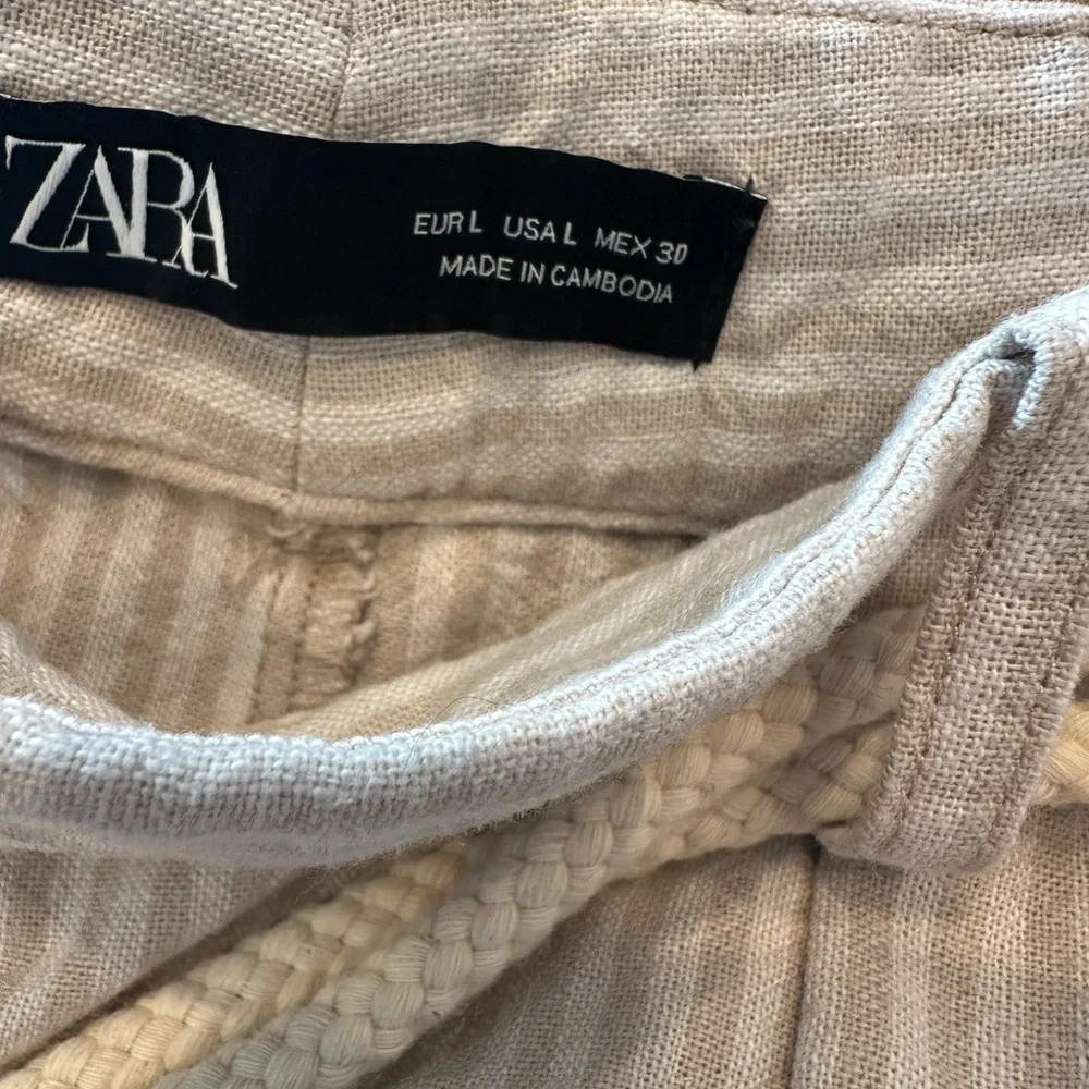 *EUC Sz L*ZARA Linen pants